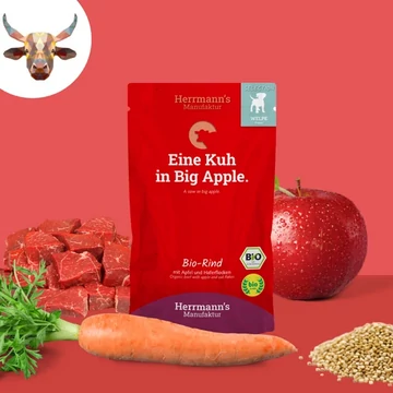 Herrmann&#039;s marhahús menü kölyökkutyáknak alma-kókuszpehely 150g