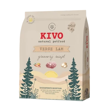KIVO - Friss bárány gabonamentes száraztáp felnőtt kutyáknak 4kg