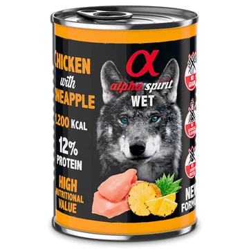 Alpha Spirit Konzerv - Csirke &amp; Ananász 400g