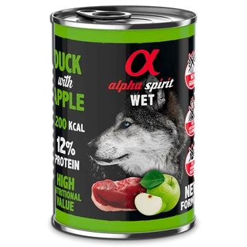 Alpha Spirit Konzerv - Kacsa &amp; Zöld alma 400g