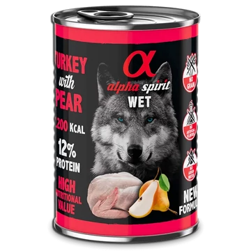 Alpha Spirit Konzerv - Pulyka &amp; Körte 400g