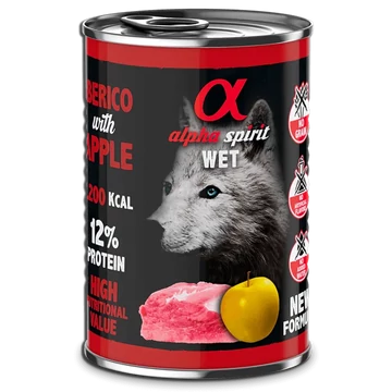 Alpha Spirit Konzerv - Sertés &amp; Sárga alma 400g