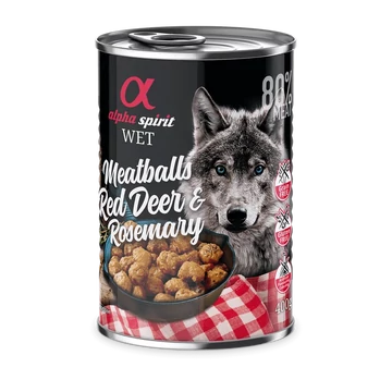 Alpha Spirit Meatballs -  Gímszarvas &amp; Rozmaring – 400G