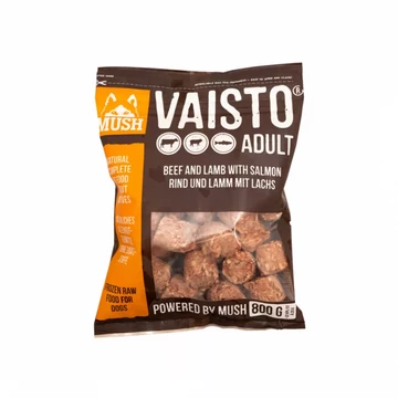 Mush Brown Marha-Bárány-Lazac barf komplett menü - 800g