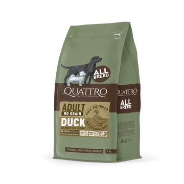 QUATTRO Hipoallergén száraztáp felnőtt kutyáknak - kacsa, 3 kg