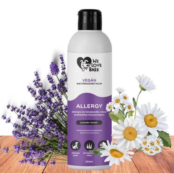 We Love Bark - Allergia elleni kutyasampon, gyógyhatású prebiotikumos összetevőkkel - 250ml