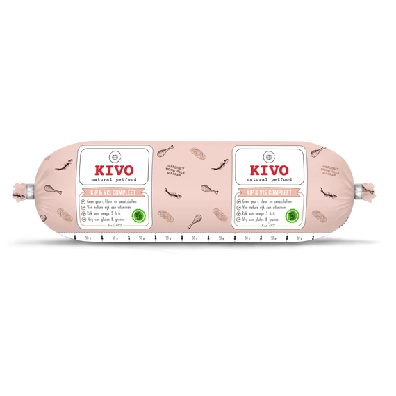 KIVO - Csirke & hal komplett barf menü kutyáknak 500 g