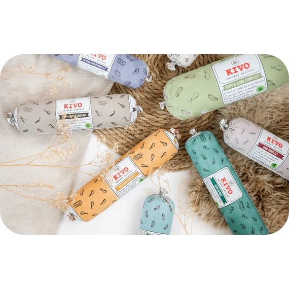 KIVO - Marha & kacsa komplett barf menü kölyökkutyáknak 500 g