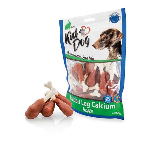 KidDog kálciumos csont nyúlhússal - jutalomfalat 250gr
