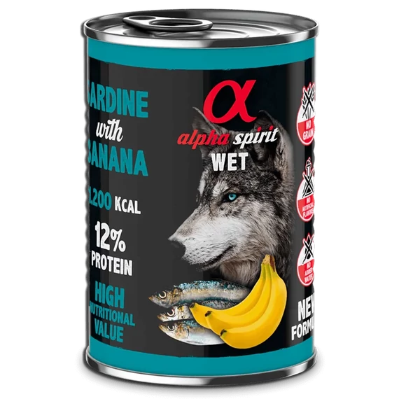 Alpha Spirit Konzerv - Szardínia & Banán 400g