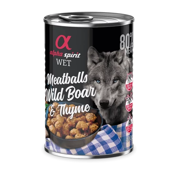 Alpha Spirit Meatballs - Vaddisznó & Kakukkfű – 400G