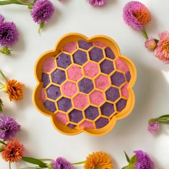SlowJoy - Evéslassító szilikon tál - Honeycomb